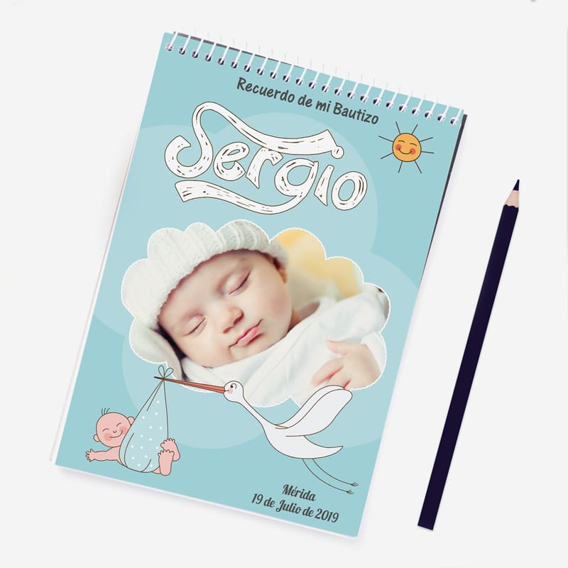 Libreta personalizada bautizo