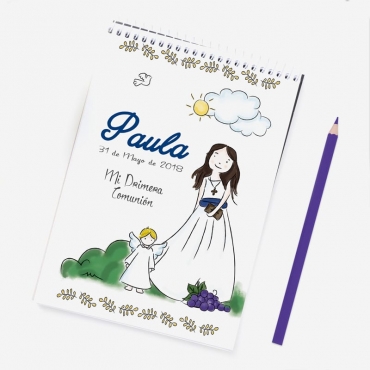 Libreta personalizada comunión