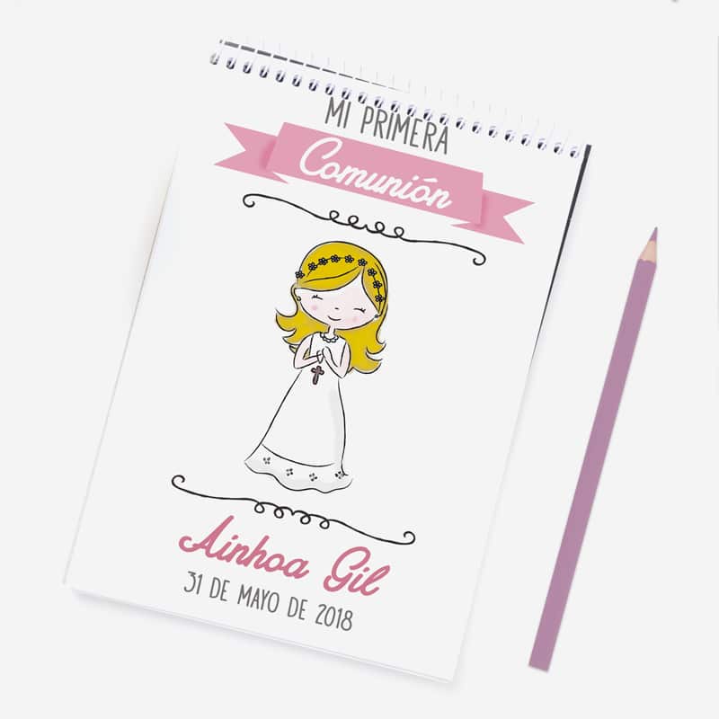 Libreta personalizada comunión