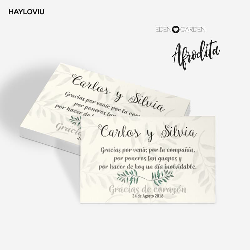 tarjeta agradecimiento HAYLOVIUafrodita