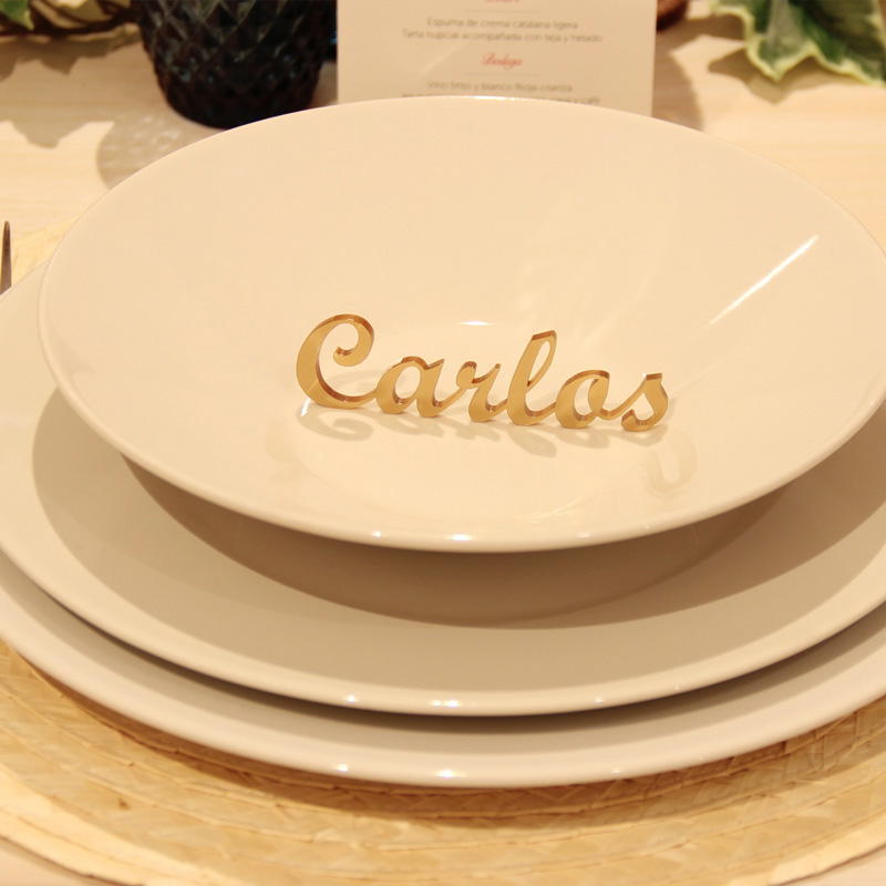 nombre oro plato