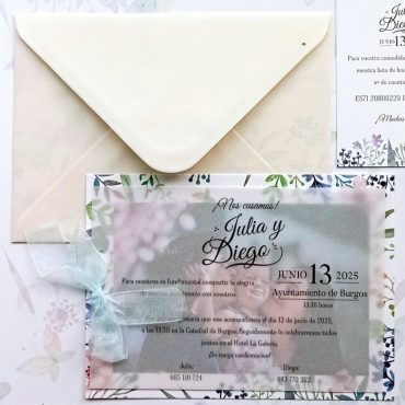 Invitación boda Vegetal Floral