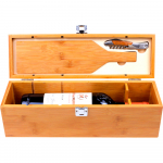 set vino cellar bambu cerrado