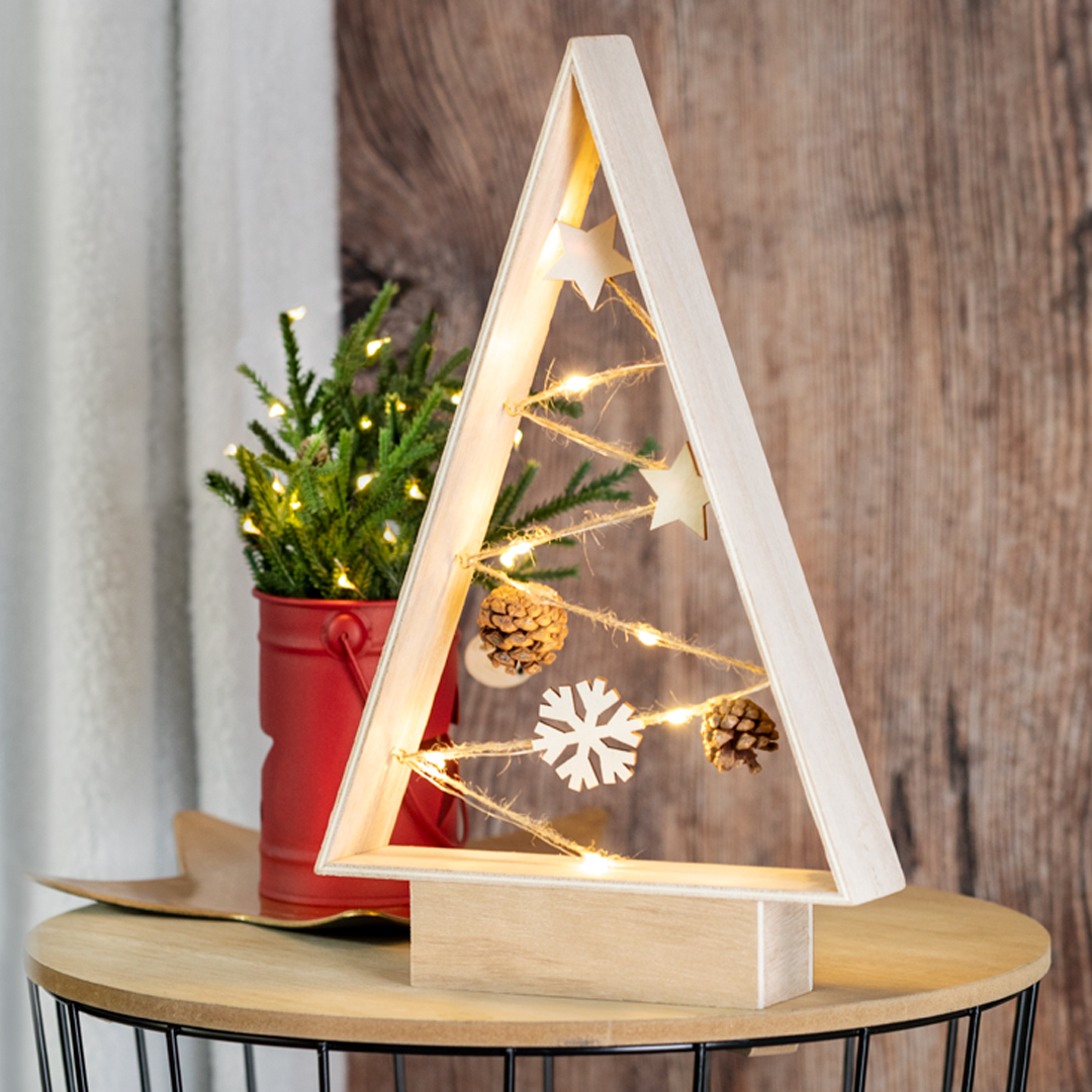Árbol navidad madera y leds