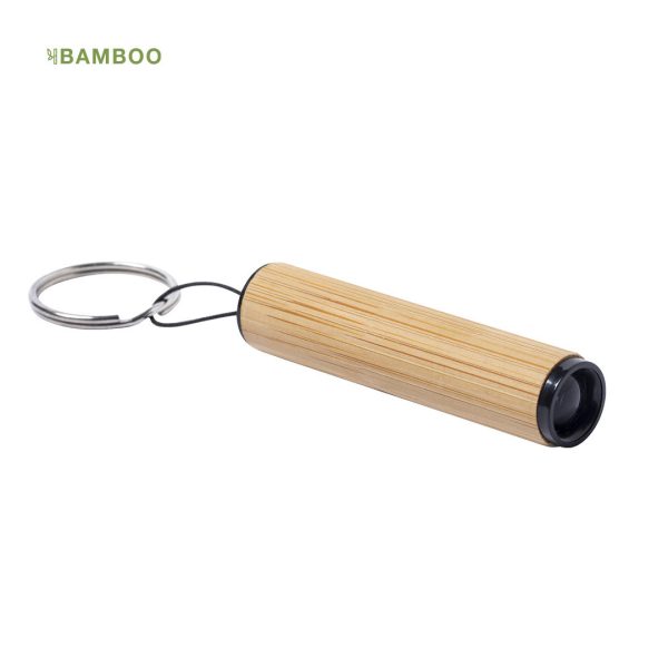 llavero linterna bambú personalizado