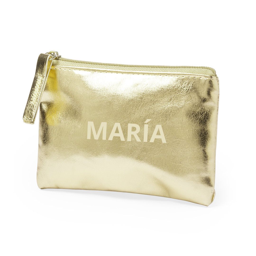 Monedero dorado personalizado